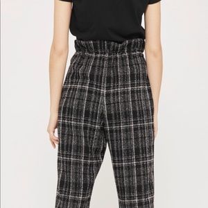 Topshop frill paper bag checked pants